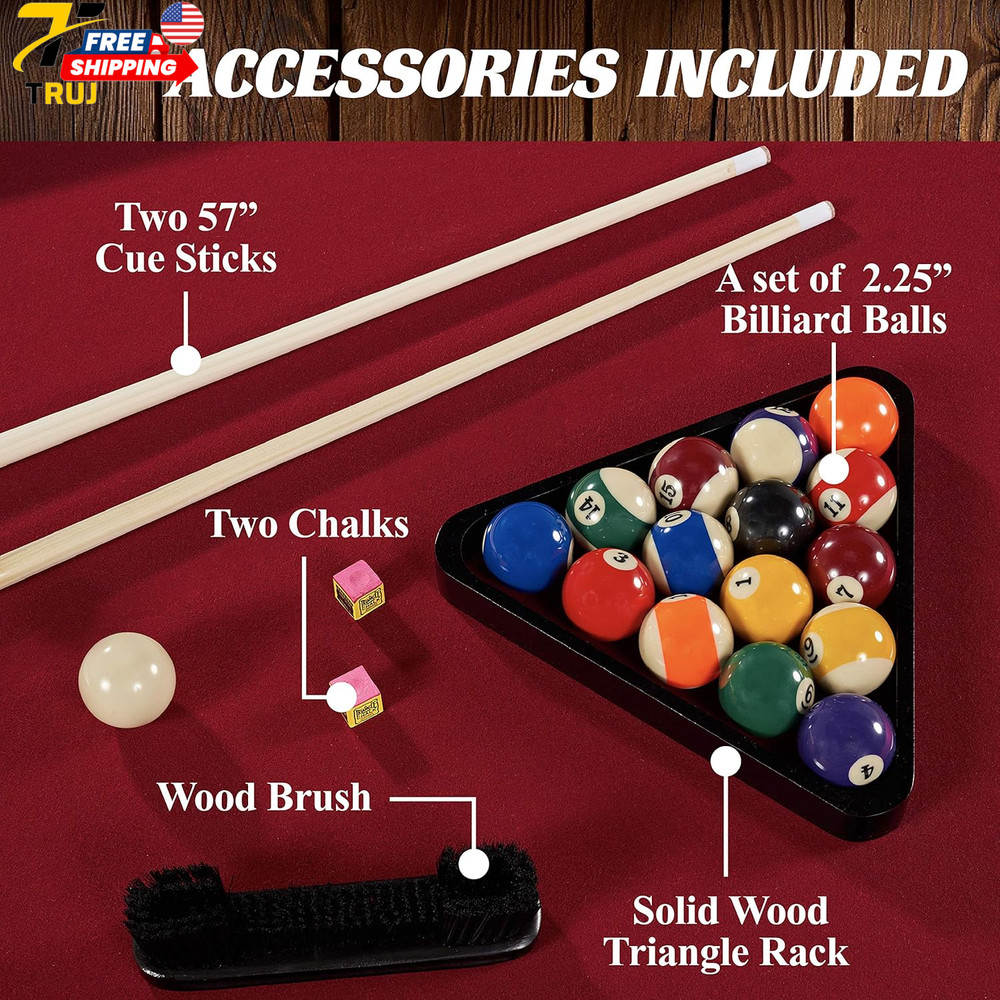 Multiple Styles Pool Table Preassembled Playfields with Complete Billiard Access