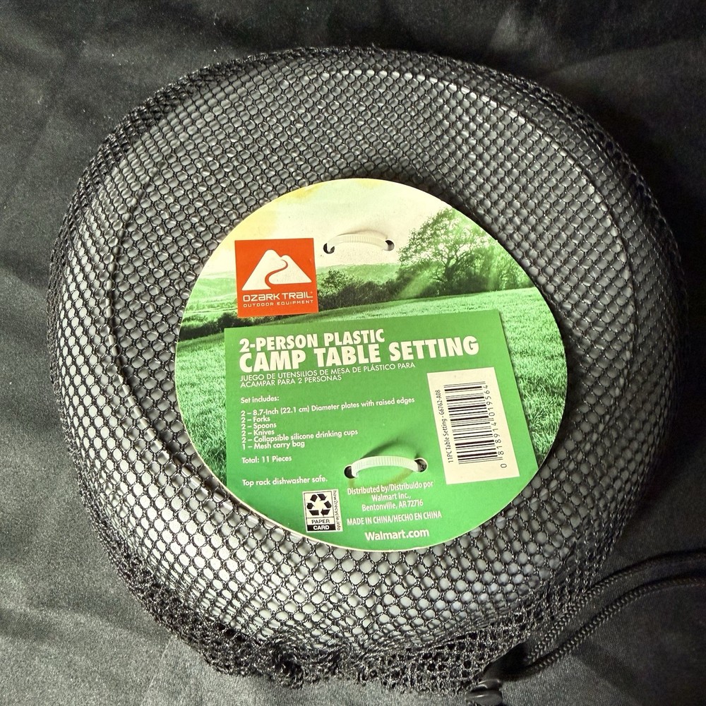 Ozark Trail 2 Person Table Setting Dish Set Camping Survival