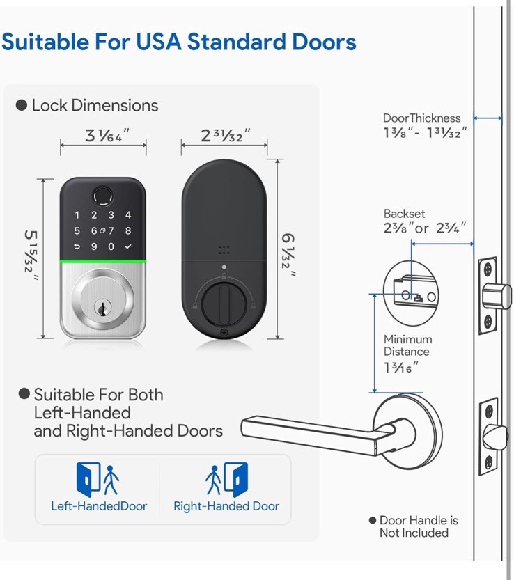 Keypad Deadbolt Smart Door Lock