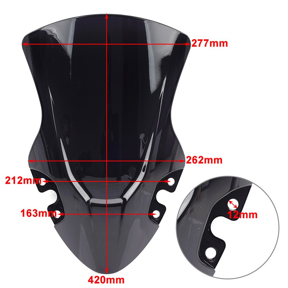 Front Windshield WindScreen Fairing Wind Deflector For CFMOTO 450 SR 22-23 Black