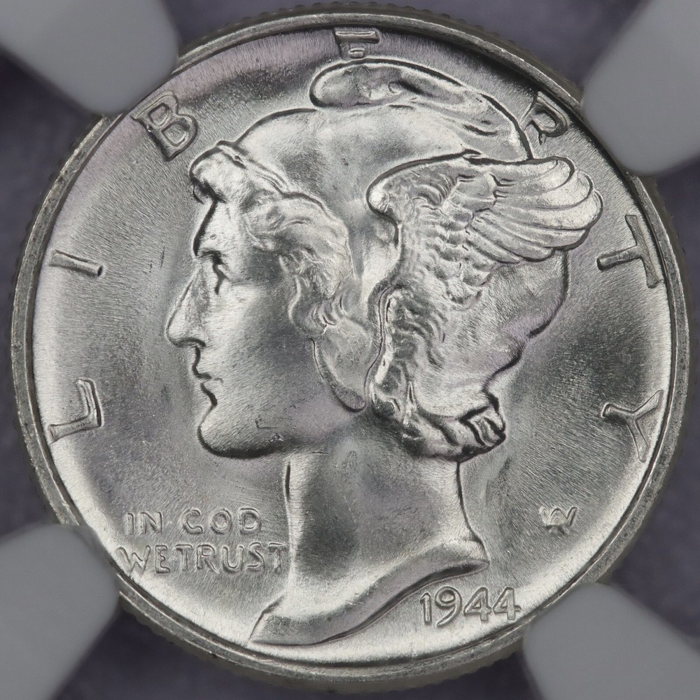 1944 10c Mercury Dime - NGC MS 67