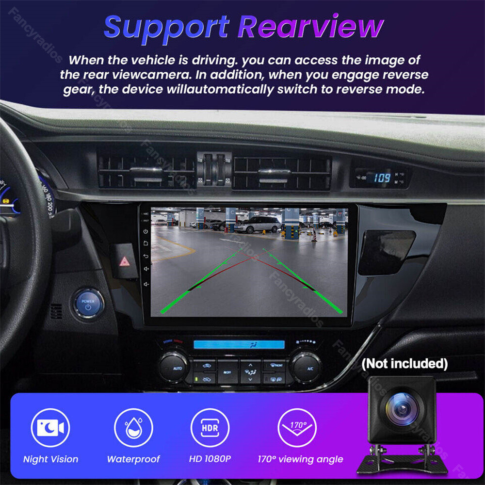 For 2014-2016 Toyota Corolla Apple CarPlay Car Stereo Radio GPS Navi Android 15