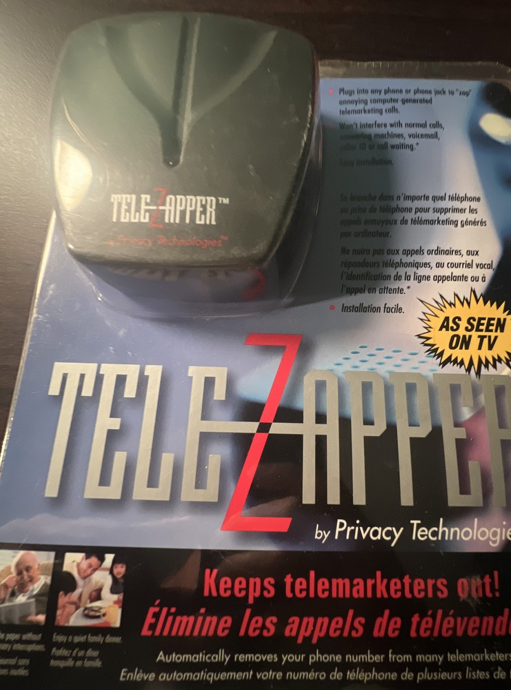 Telezapper By Privacy Technologies Keeps Telemarketers Out! - NEW SEALED PACKAGE