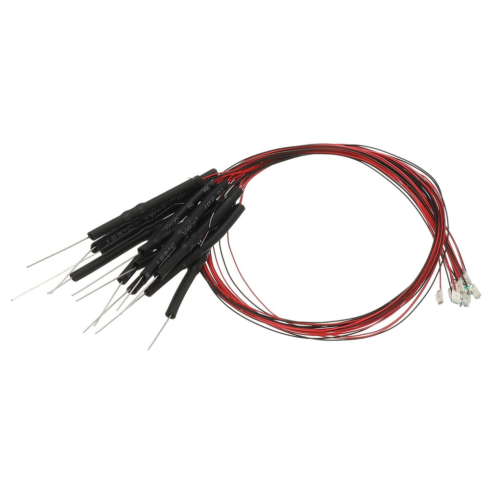 1206 Pre-Wired Micro LED, 12 Pcs 9-12V Emitting Diodes for Model, Cold White