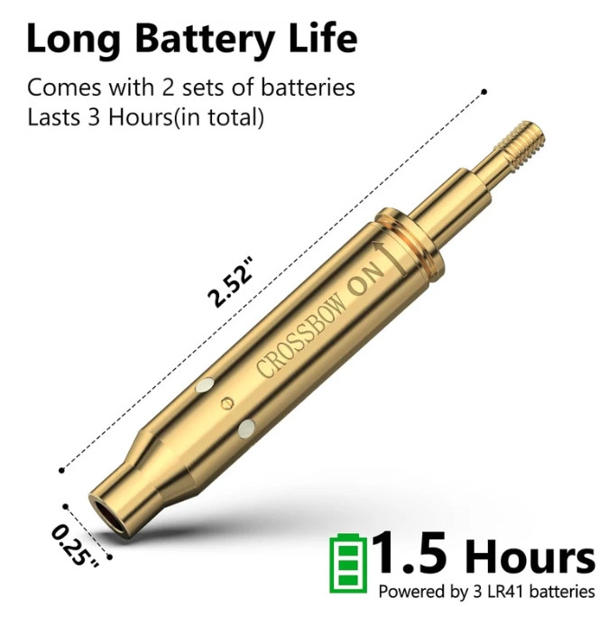 Crossbow Red Laser Bore Sight with On/Off Switch