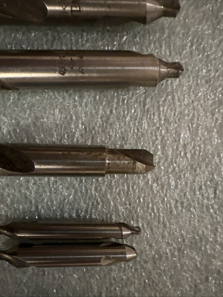 6 HSS Drill & Counter Sink Bits As Is 2 Broken Ends Needs Sharpening