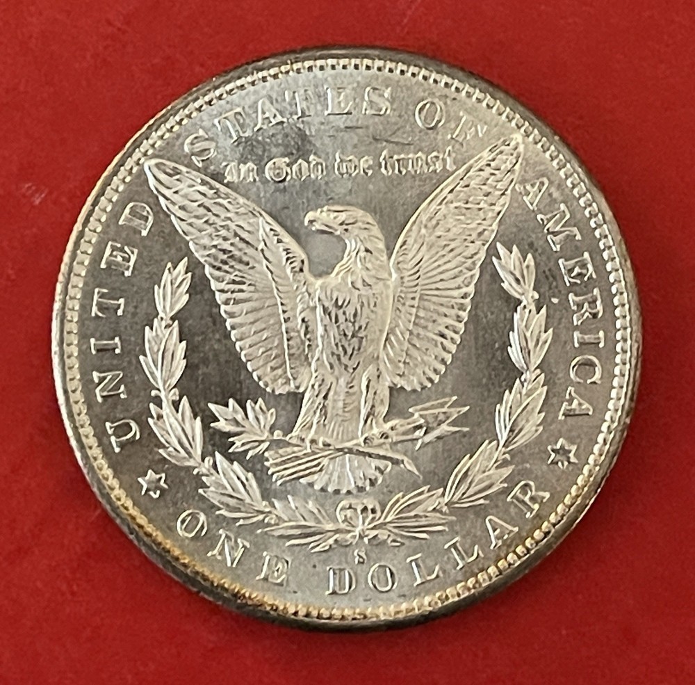 1880 S Morgan Silver Dollar, Gem Uncirculated, Prooflike.
