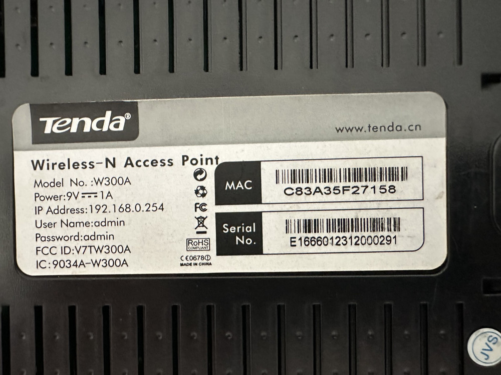 Tenda W300A Wireless-N Access Point