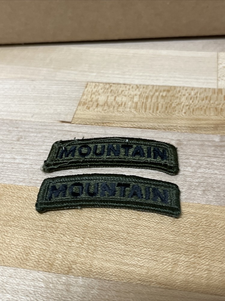 2 U.S. US CLOTH SUBDUED MOUNTAIN SHOULDER TAB