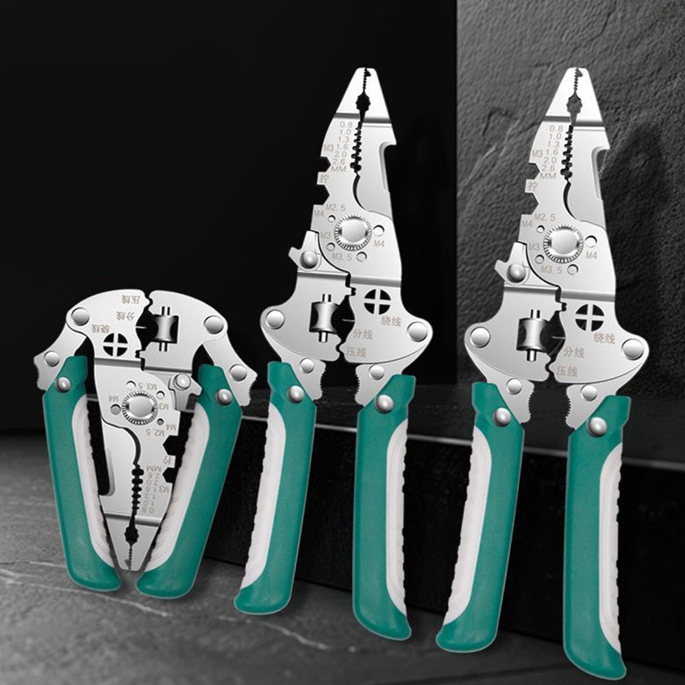 Foldable Wire Stripper Multifunctional Wire Stripper Crimper Cable Cutter Pliers