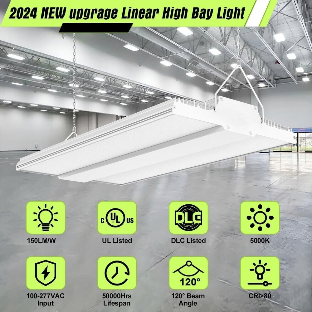 400 Watts LED Linear High Bay Light Warehouse Workshop Lighting 5000K Daylight