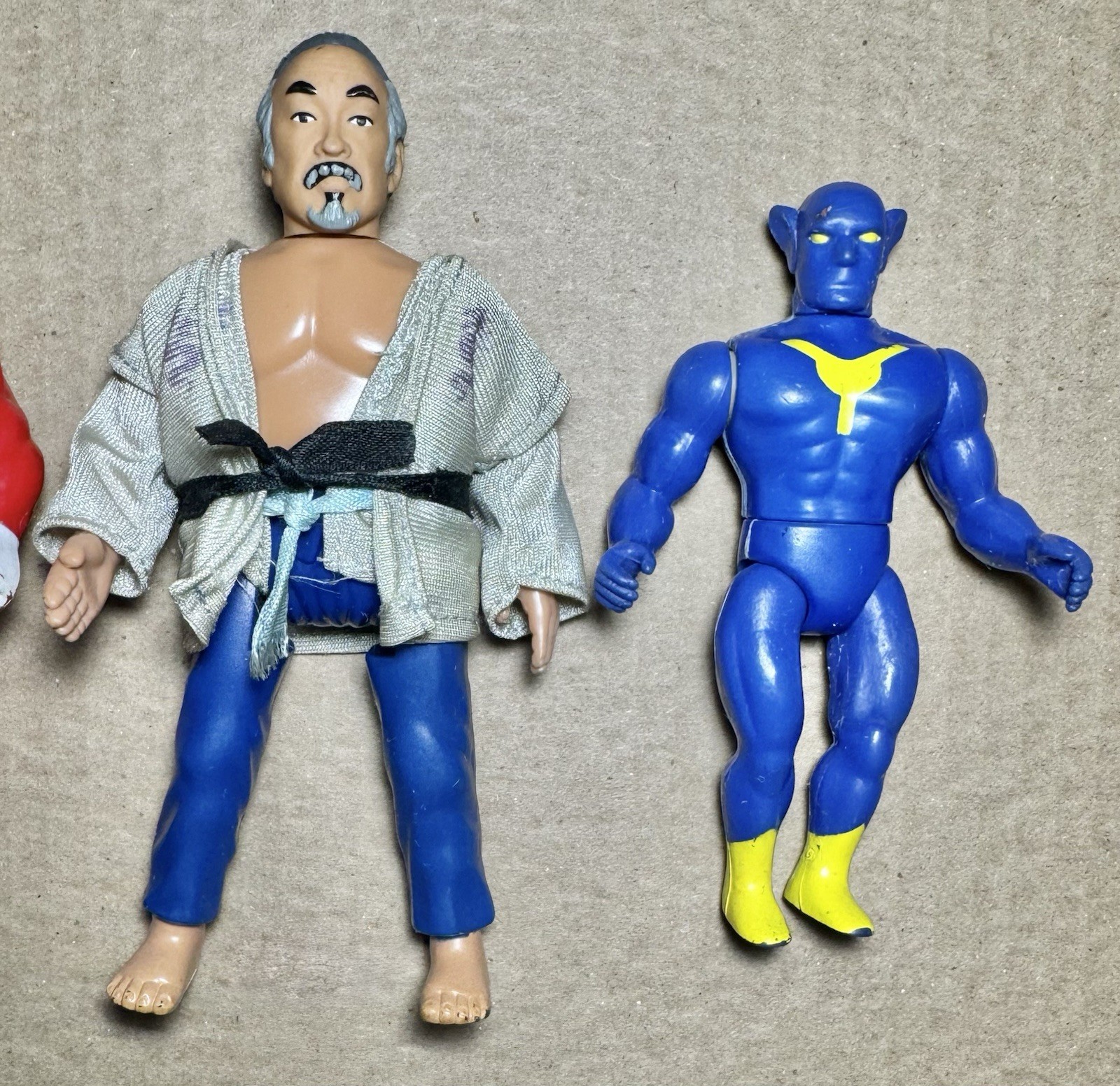 Vintage 80s Pace Toys Earth Force & Remco Figures Lot Karate Kid AWA Wrestler