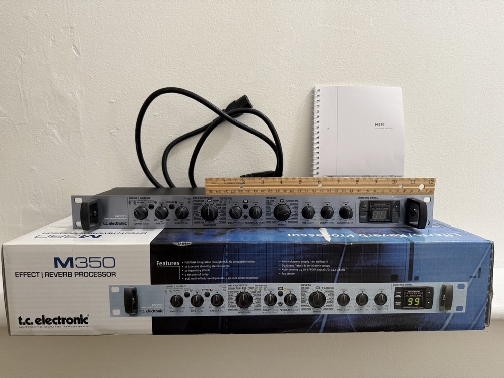 TC Electronic M350 Dual Engine Effects Processor Rack Mount w/ Power Cord  WORKS