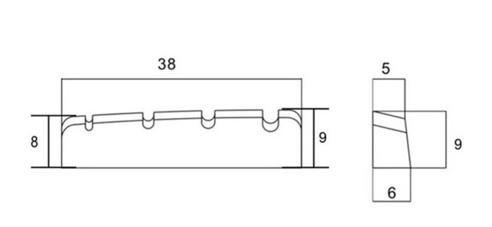 38mm Bass Guitar Solid Brass NUT! 4 String Bass