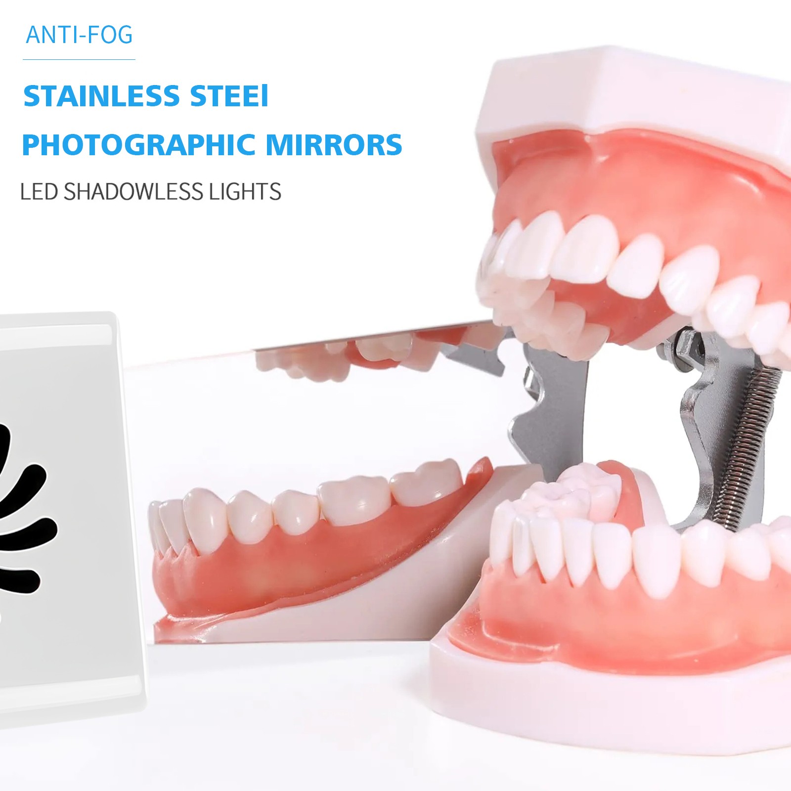 Dental Occlusal Mirror Fog Free LED Intra Oral Photo System 4 Mirrors Anti-Fog