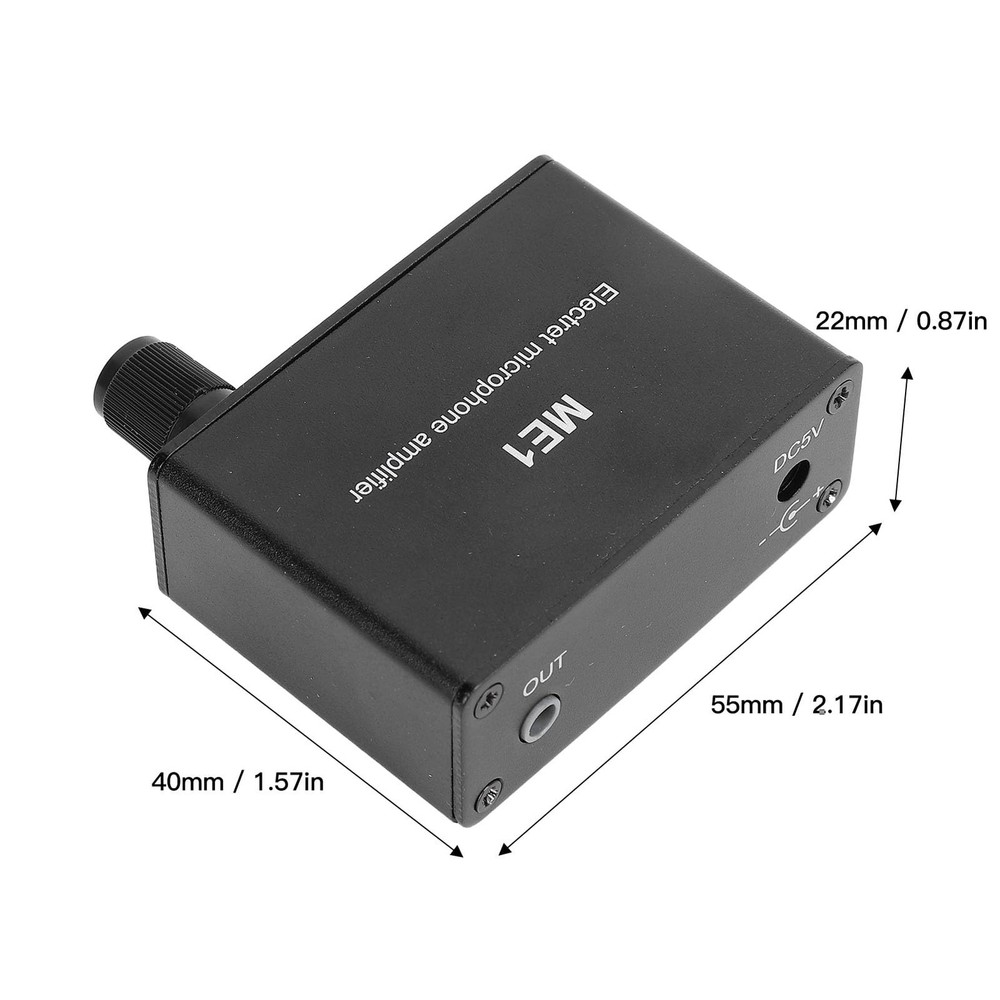 Adjustable Gain Electret Microphone Amp, 3.5mm Input Sound Preamplifier ME1, ...