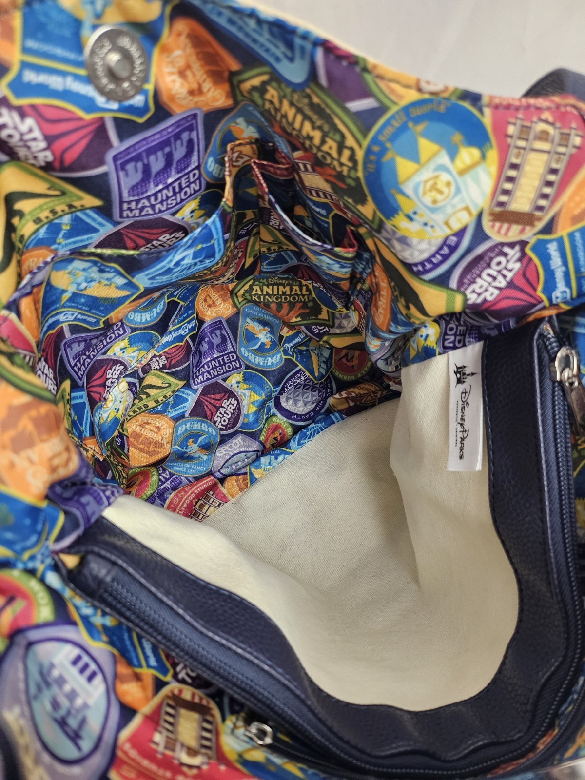 Walt Disney World Parks Discover the Magic Four Parks Canvas Tote Purse Bag