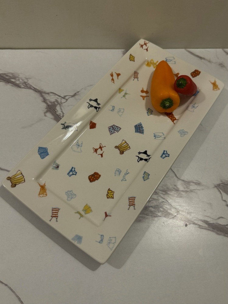 FISHES EDDY X CYNTHIA ROWLEY BATHING SUITS SUMMER RECTANGULAR PLATTER