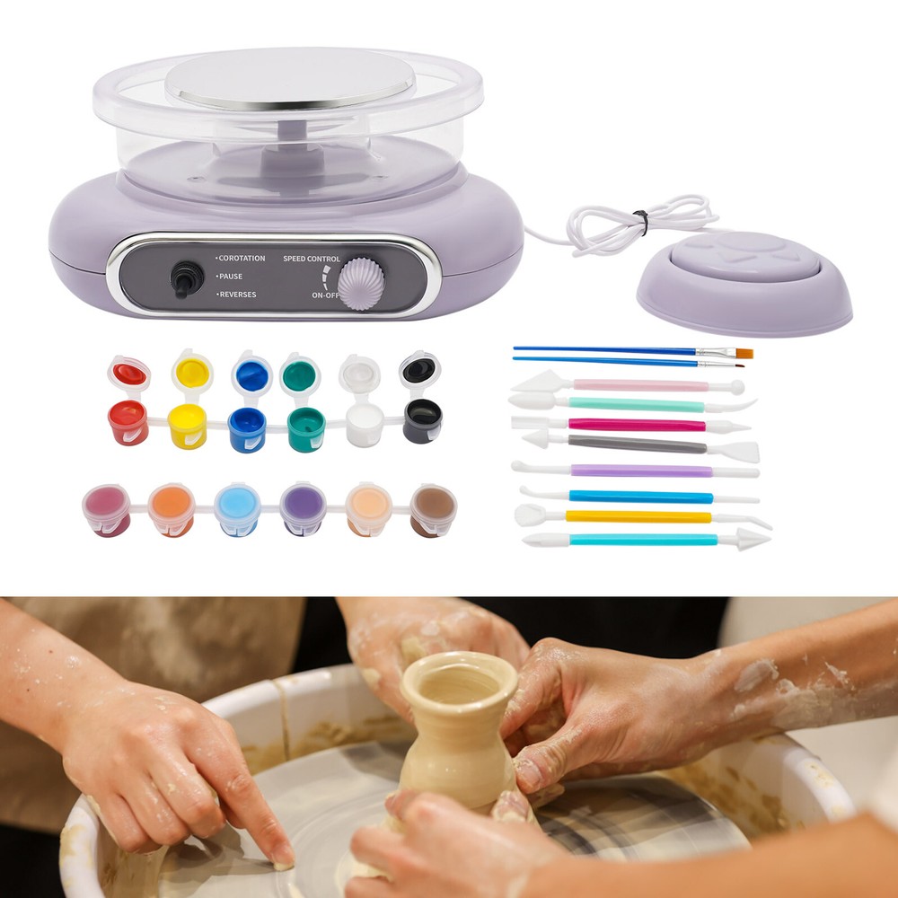 Electric Adjustable Speed Pottery Machine Mini Clay Making Pottery Machine NEW