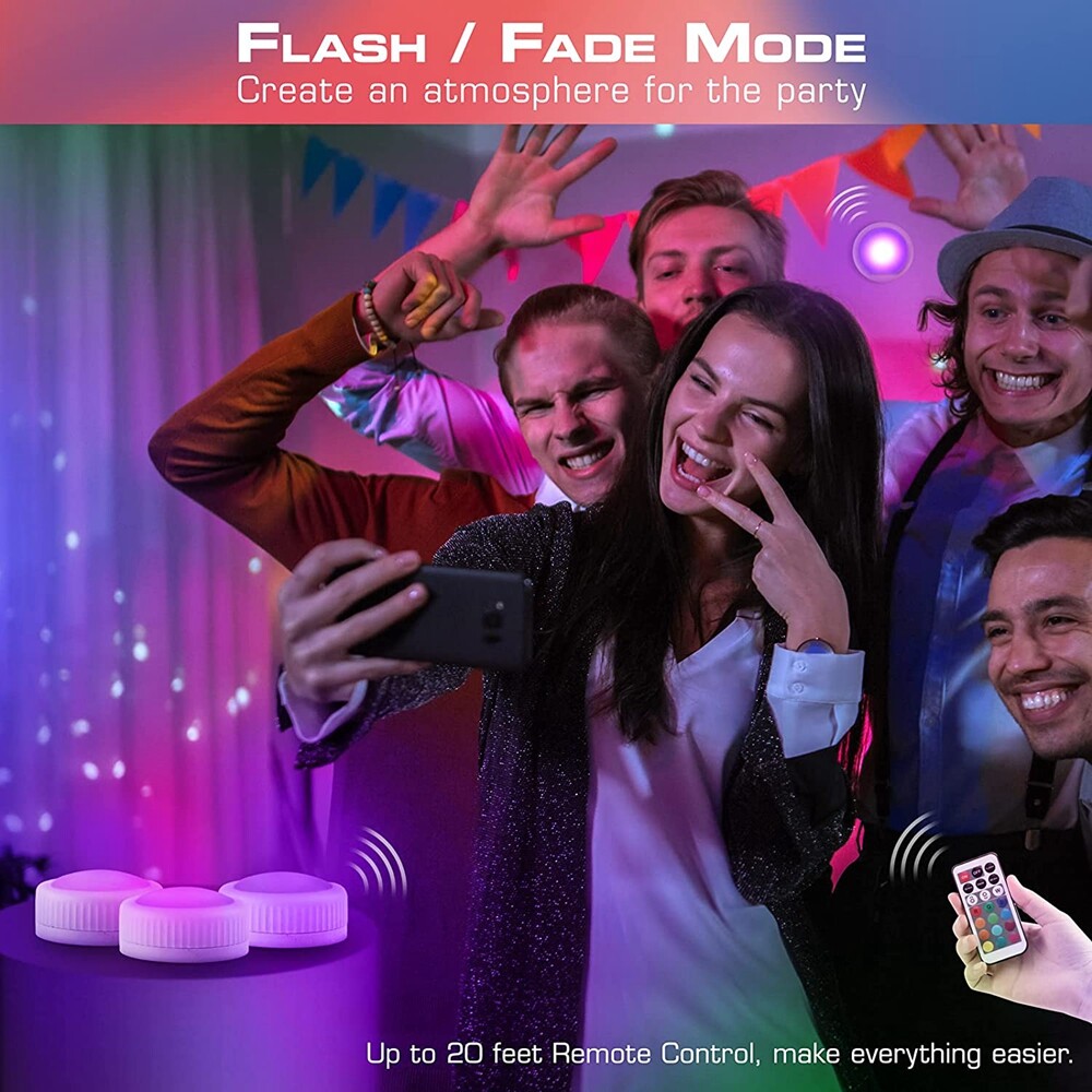 EverBrite Tap Light Push Light LED Puck Light Wireless Touch Light Under Cabinet