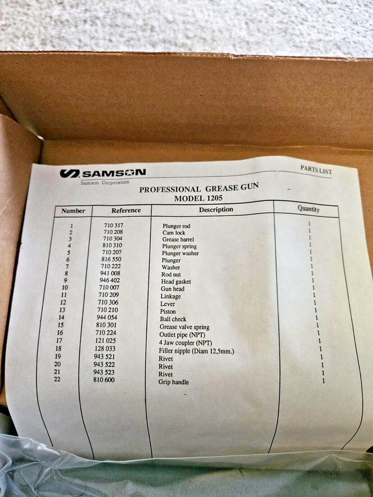Samson Professional Grease Gun Model 1205
