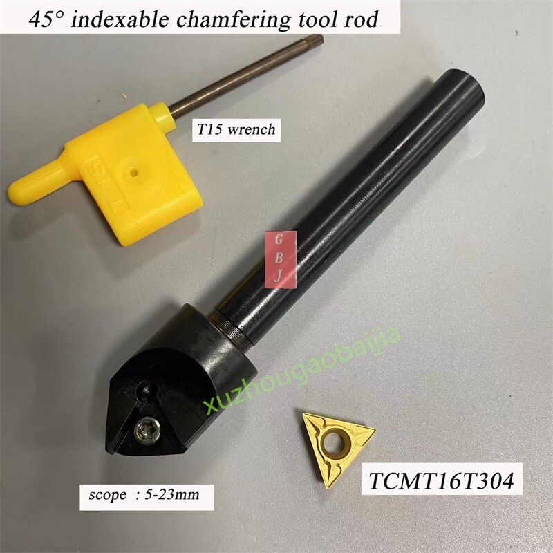 1/2inch Shank Chamfering Tool Bit Turning Tool Holder +TCMT16T304 Carbide Insert