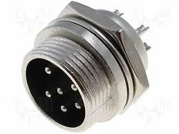 6 PIN PANEL MOUNT CB MICROPHONE CONNECTOR