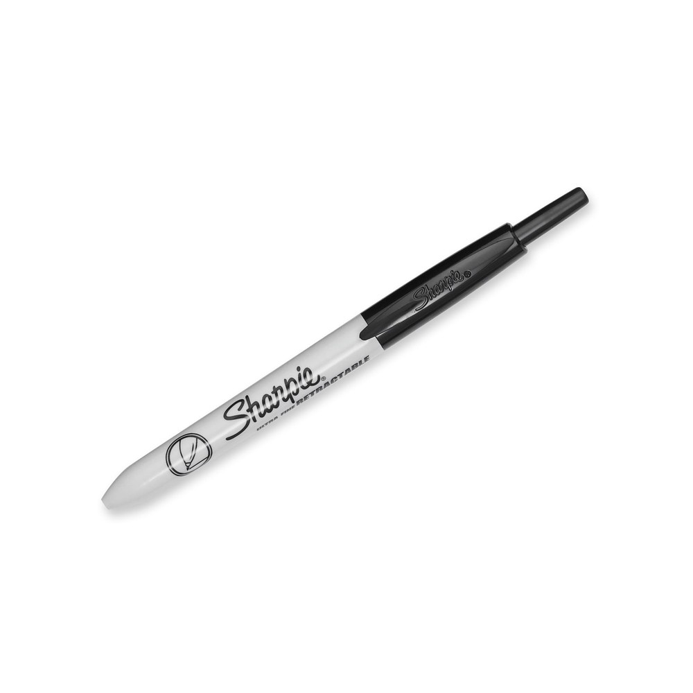 Sharpie Retractable Ultra Fine Permanent Marker Black 3 Pack