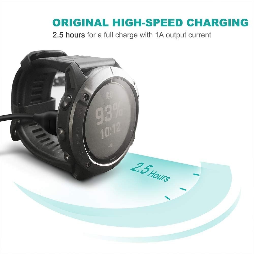 Charger Cable Compatible with Garmin Watch - 2 Pack - 1M