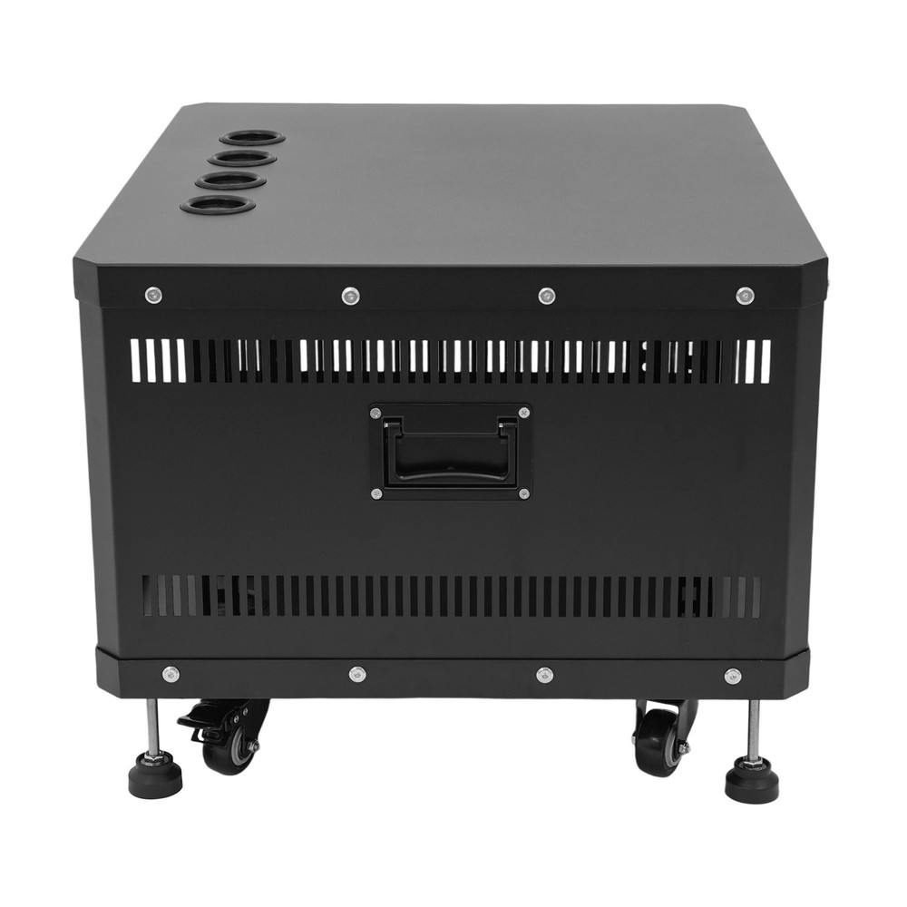 6U Stereo & Studio Rack w/ 4 Wheels, Rolling Network Cabinet Open Frame Rack