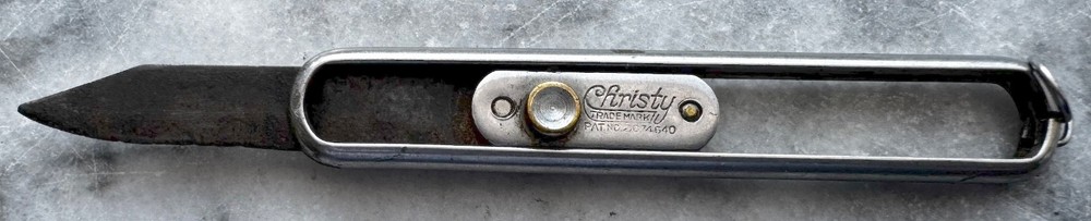 Vintage Christy Sliding Knife Blade