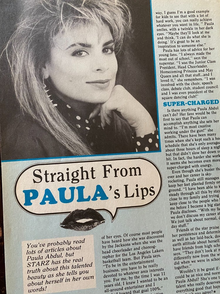 Paula Abdul, Full Page Vintage Clipping