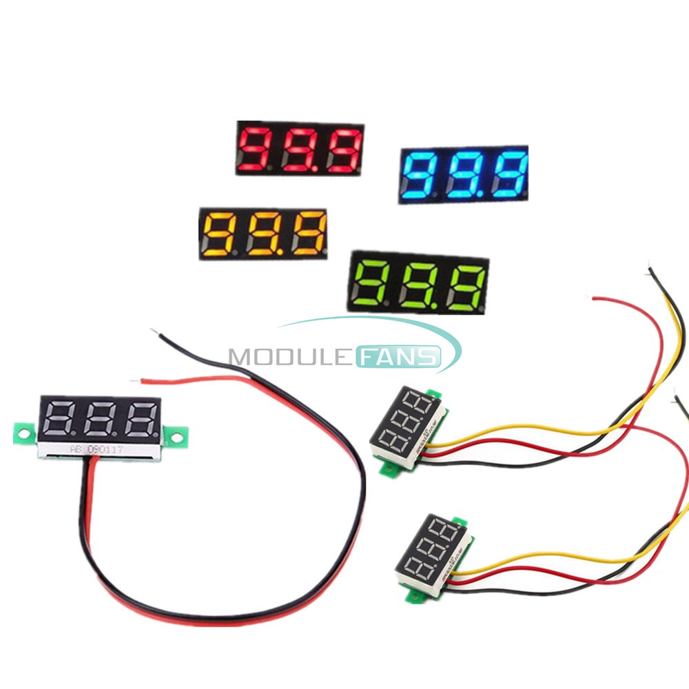 0.28" Digital Voltmeter Panel 2/3 Wires Voltage Mount LED Voltmeter Display