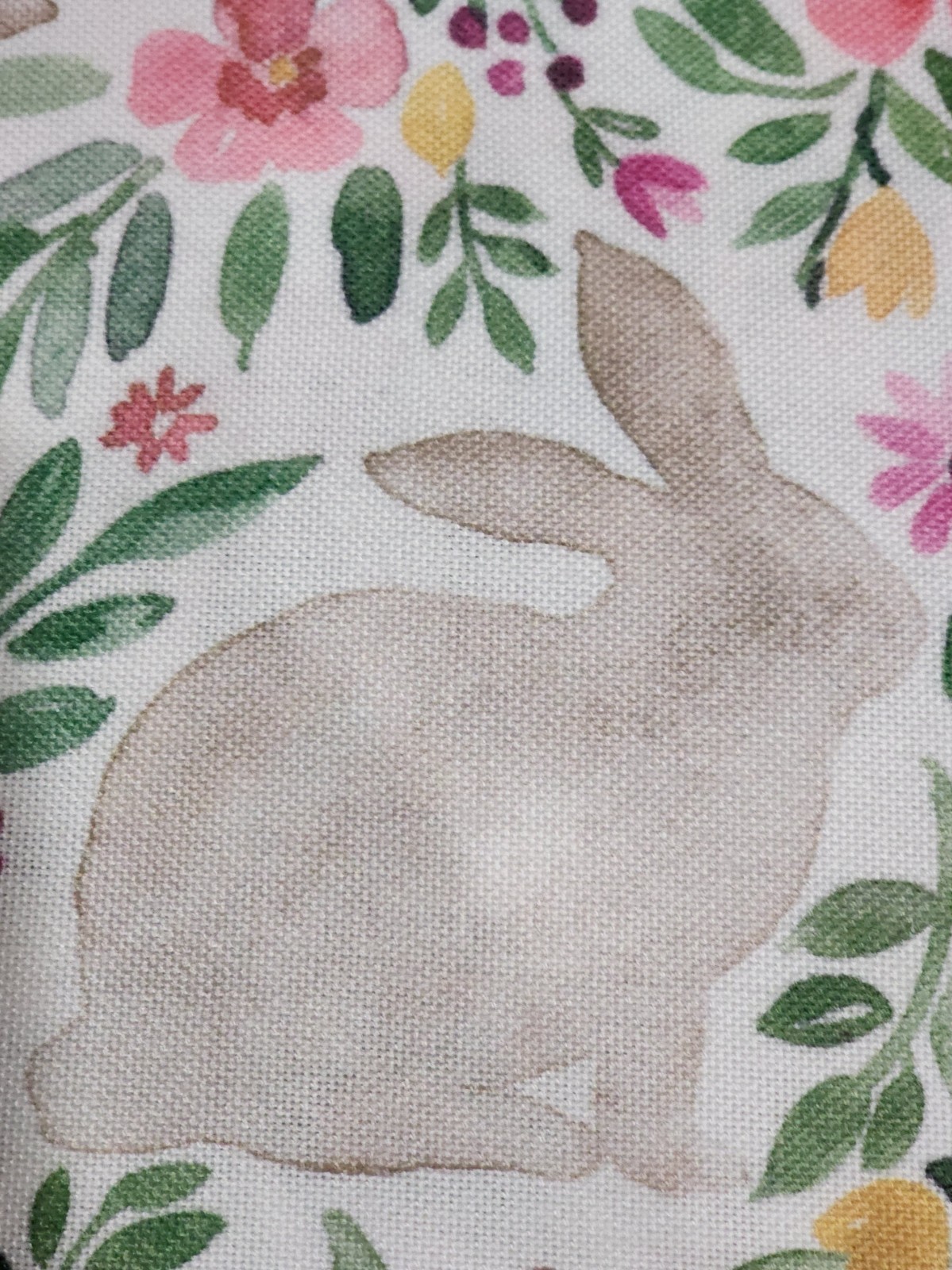 Tahari Floral Bunny Easter Tablecloth 60x120 Oblong Pastel Spring Garden PRETTY