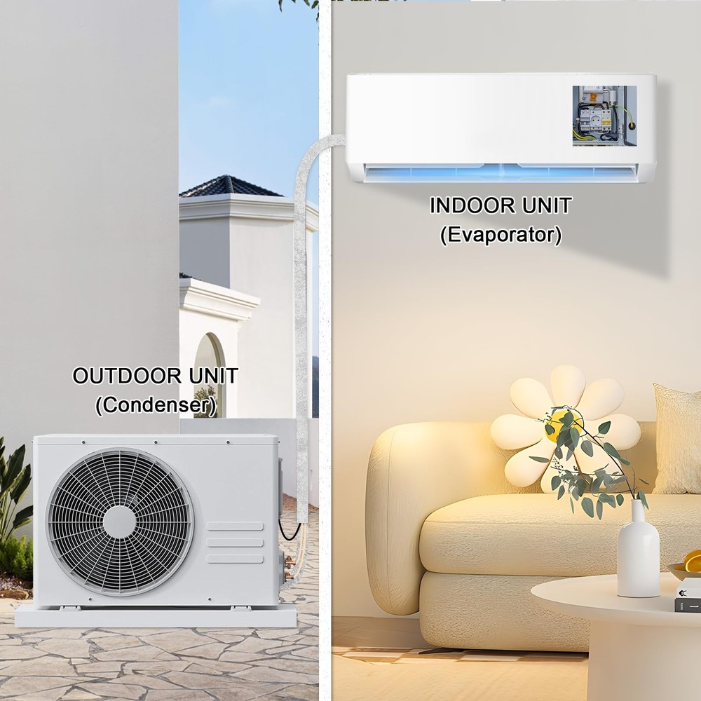 MOOKEERF 14/4 AWG Mini-Split Cable - 75FT 14 4 Conductor Control