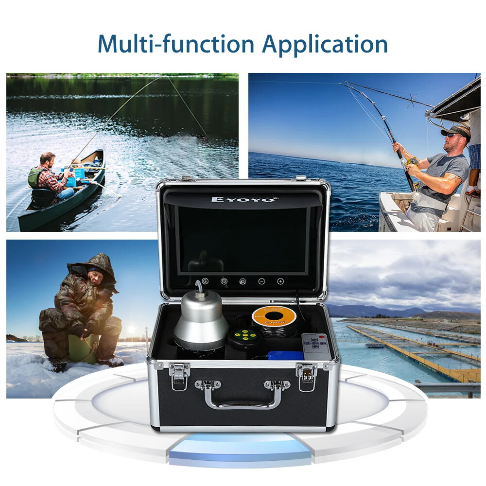 Eyoyo 9'' Underwater 360° Horizontal Fishing Camera 30M Cable 8GB Fish Camera