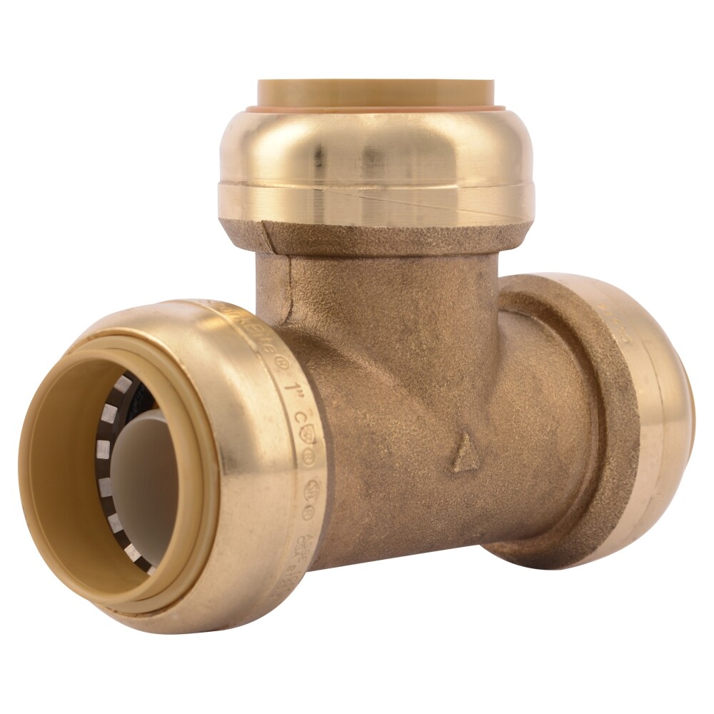 SharkBite U374LF  1" x 1" x 1" Brass Push Tee