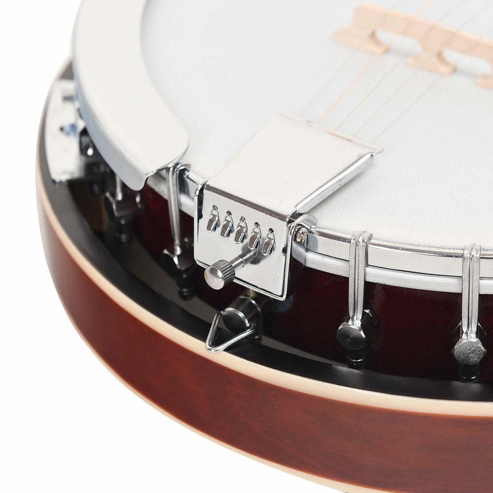 Sonart 5 String Geared Tunable Banjo Beginners 24 Brackets Closed Back Remo Head
