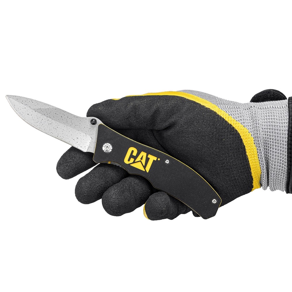 Cat 7-5/8 Inch Drop Point Folding Knife - 980002