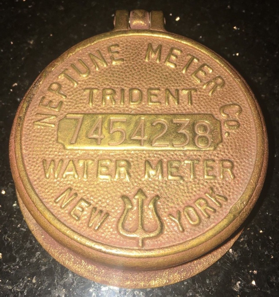 Vintage Neptune Trident Water Meter New York Decorative Steampunk