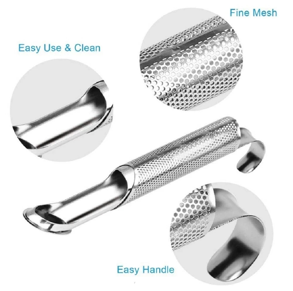 Stainless Steel Tea Diffuser Stick Loose Leaf Infuser Strainer w/ Hook Handle