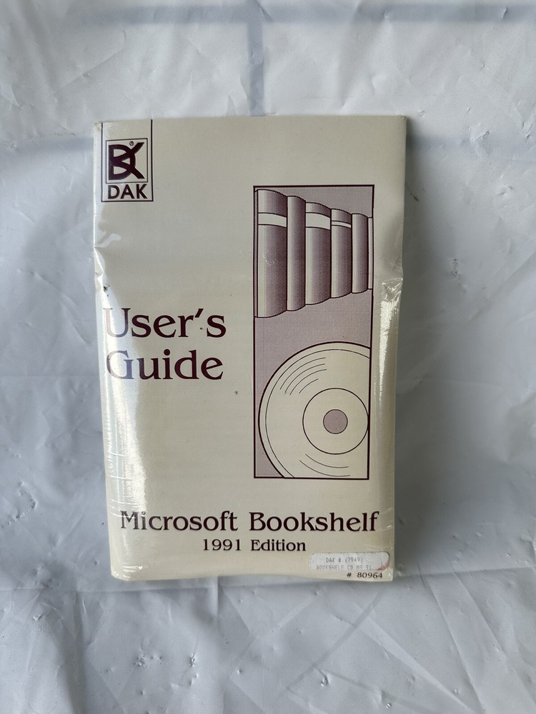 RareNew Sealed DAK User's Guide Microsoft Bookshelf 1991 edition Reference Guide