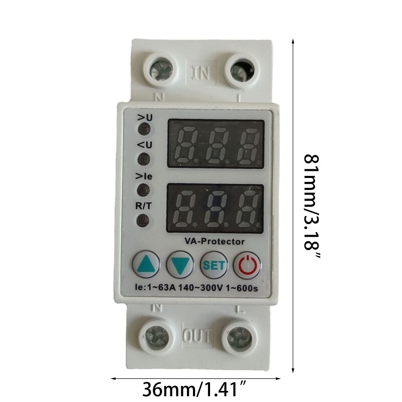 63A Din 220V Adjustable Over and Under Protective Device Protector