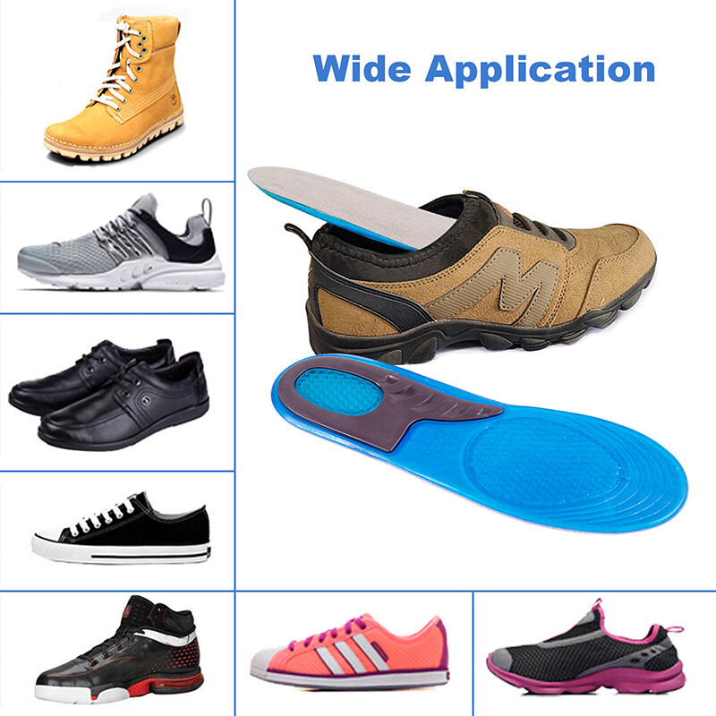 Men Women Silicone Gel Insoles Shock Insoles orthopedic Massaging Shoe Inserts