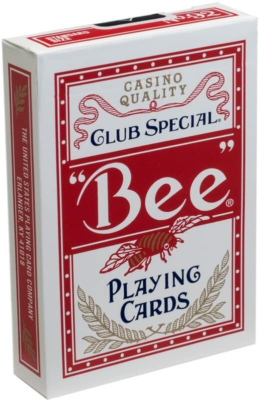"Bee" Diamond® Back - Standard Index Playing Cards, Single Deck (Red), *NEW*
