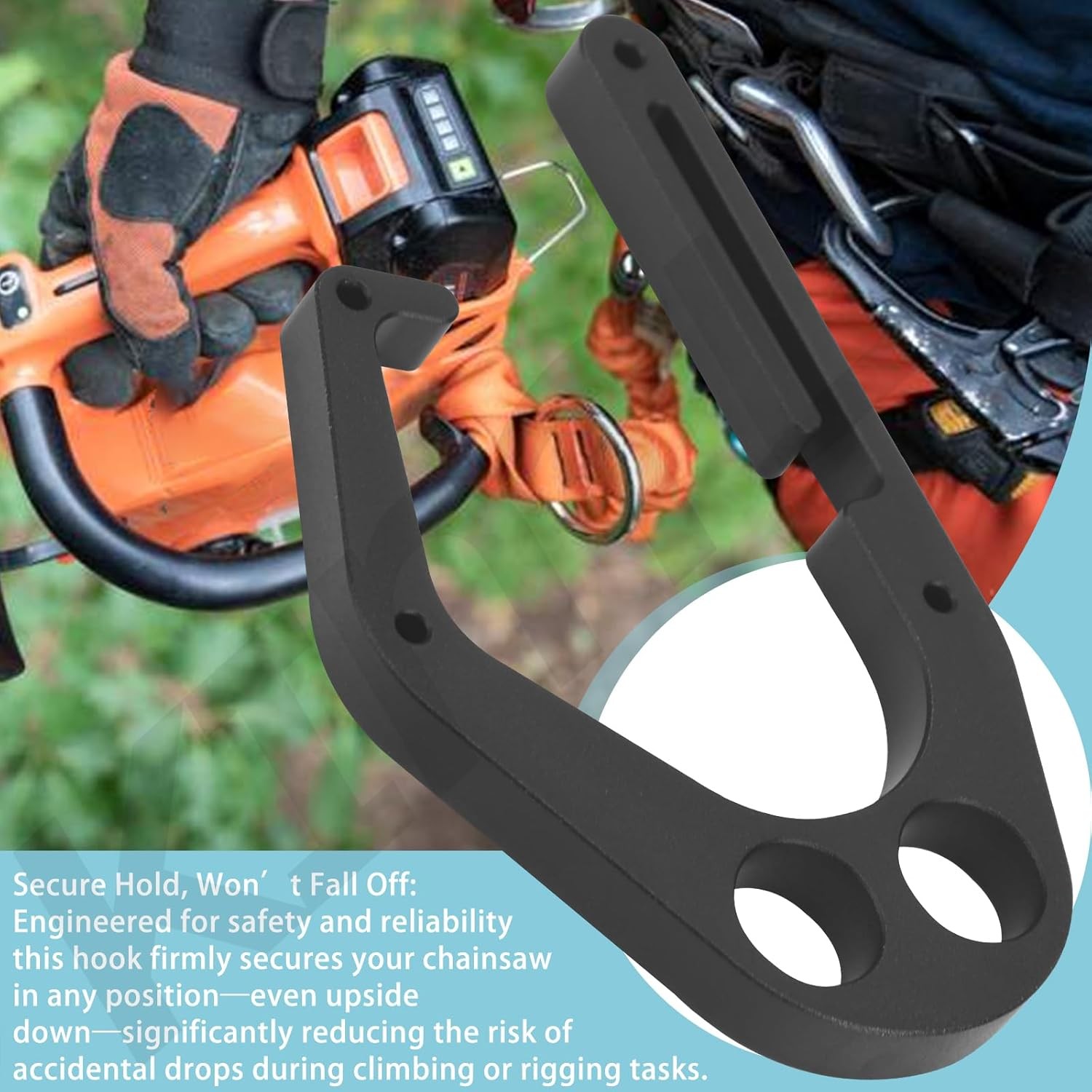 ALUMINUM TREE CLIMBING HOOK FOR SHEMBINER XL – ONE-HAND OPERATION W