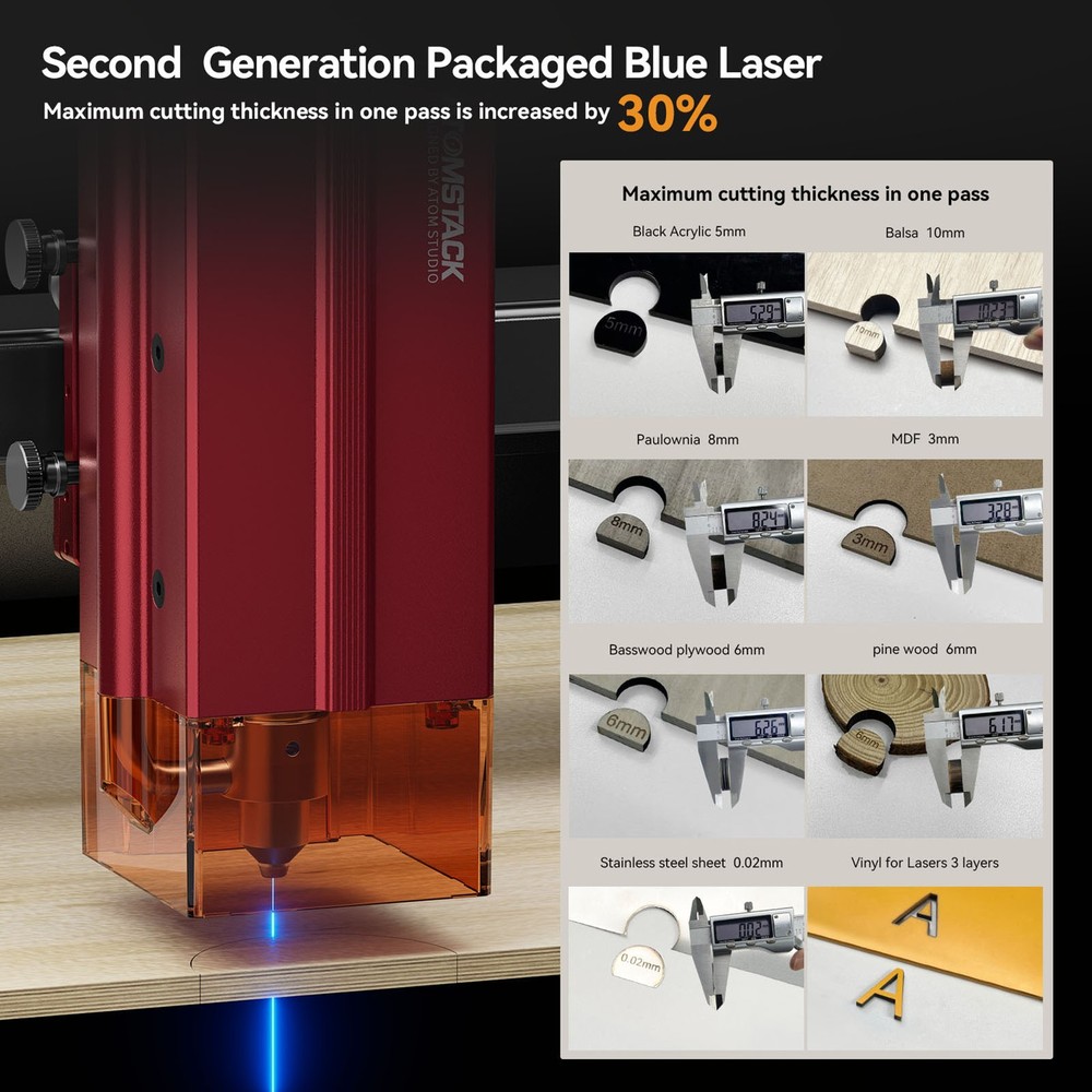 Refurbished ATOMSTACK A12 PRO 12W CNC Laser Engraver Installation Free GDTS