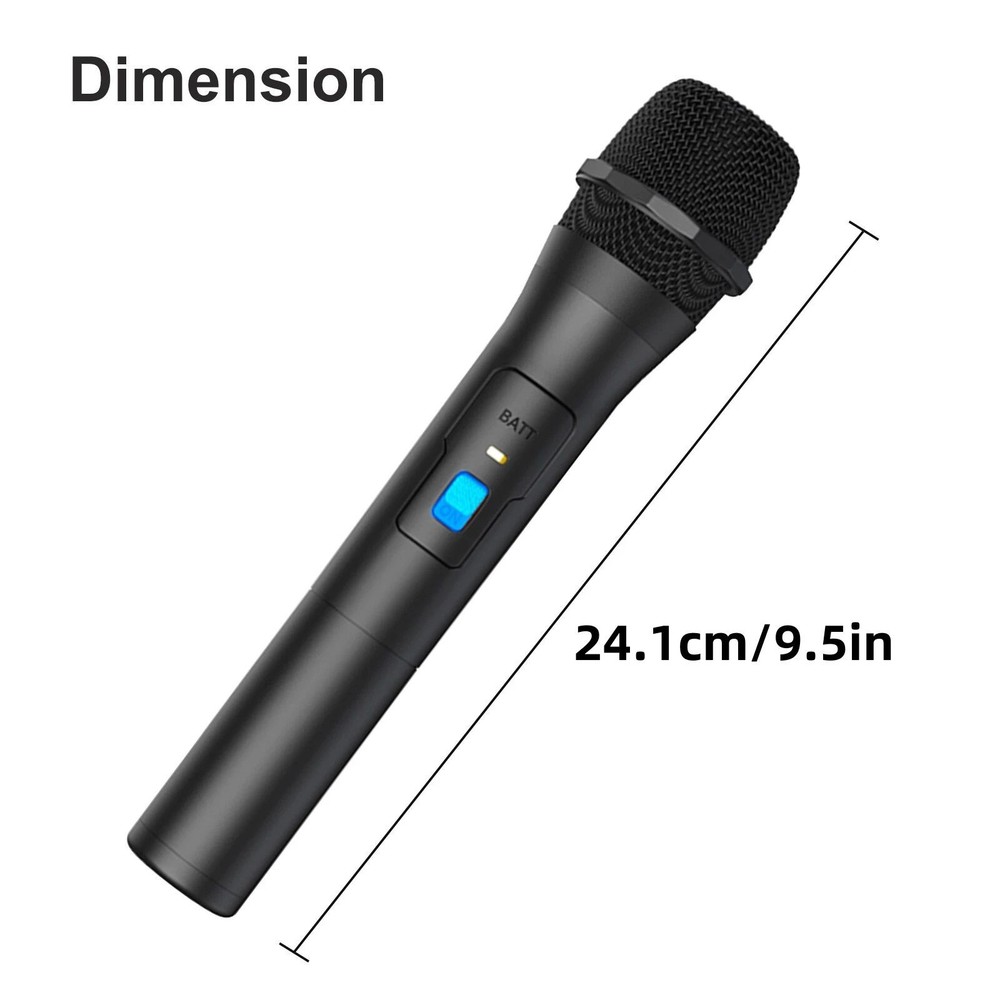 VHF Handheld Microphone Wireless Mic offering low handling noise sensitivity