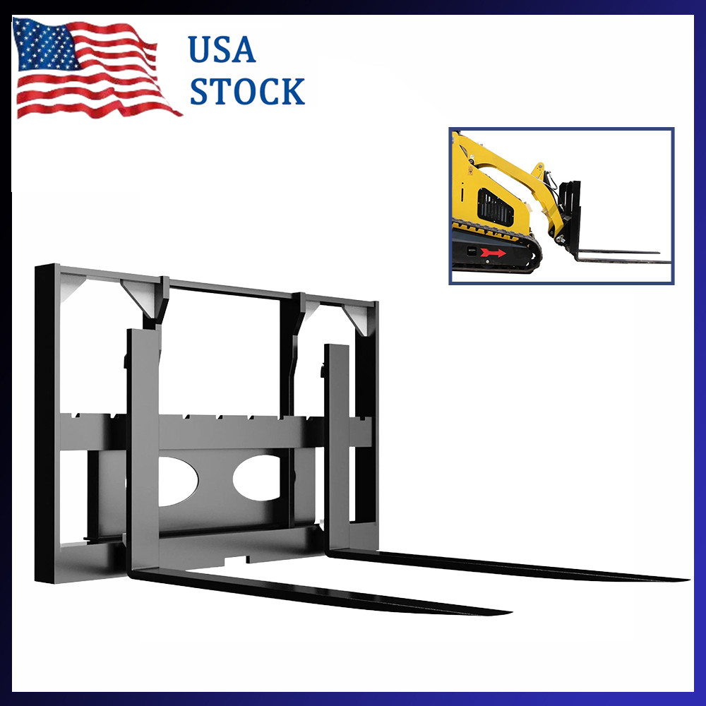 40in Pallet Fork for Mini Skid Steer Loader Attachment Pallet Forklift Fork New