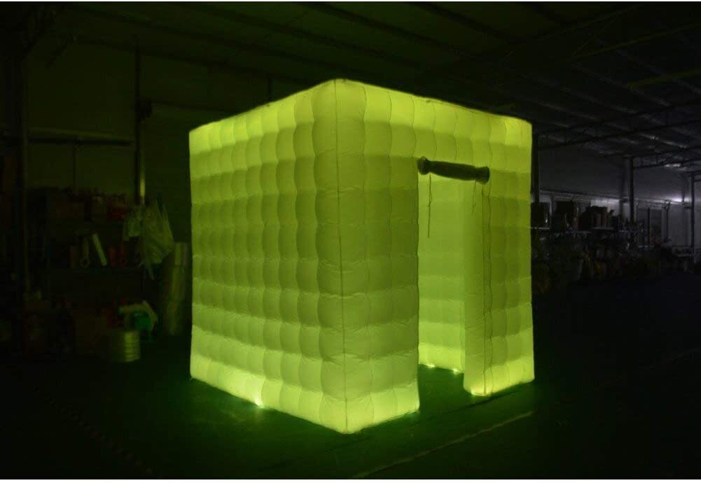 Inflatable Photo Booth Enclosure 1 Doors W/Led Light Blower for Advertising Bars